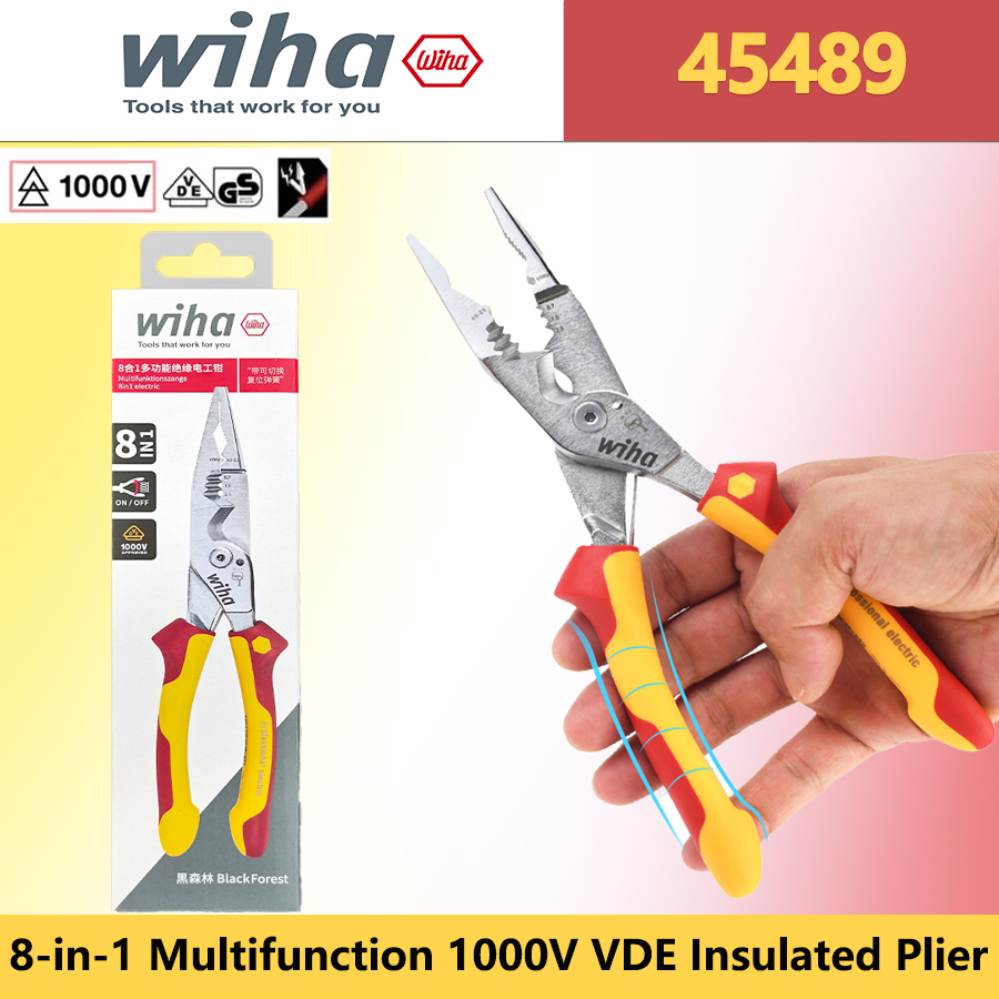 Tools Vn - Genuine Wiha 45489 8‑in‑1 Multi‑Purpose Insulated