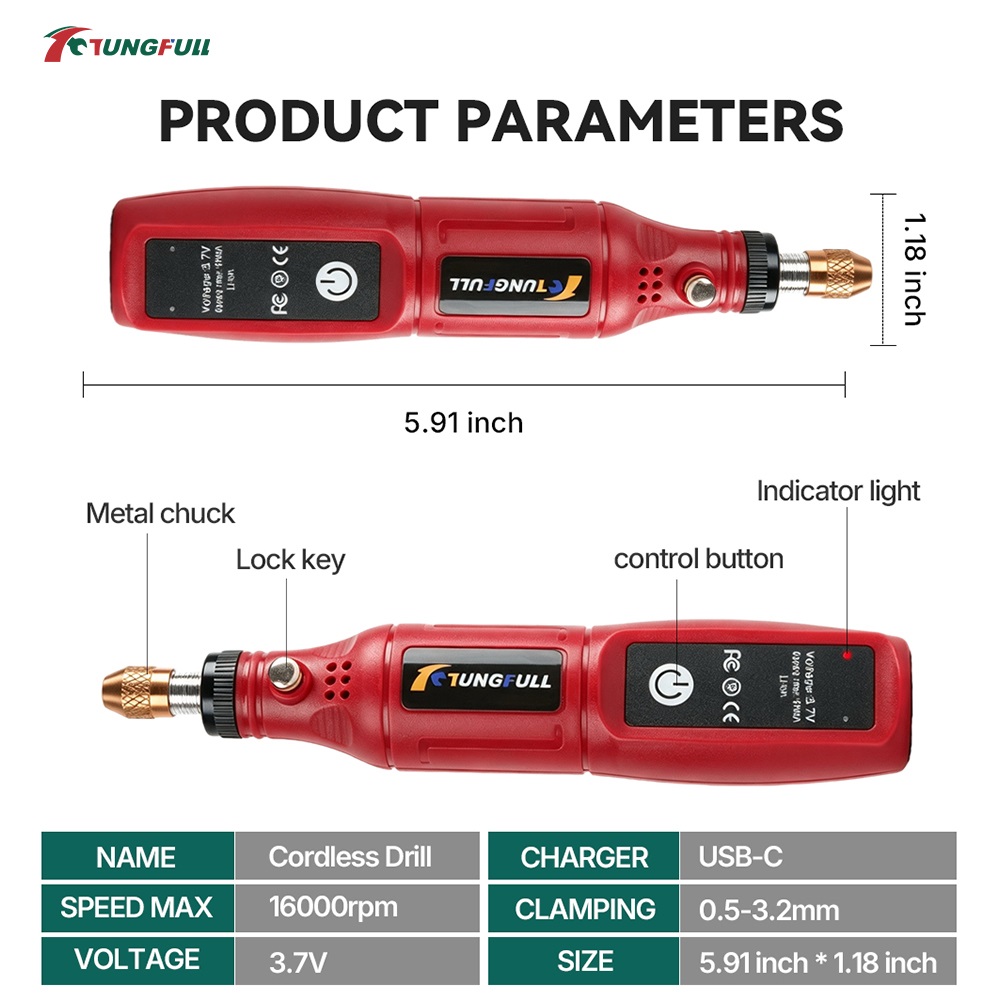 TUNGFULL 3.7V Cordless Rotary  - đánh giá và giá Power Tools For Workshop