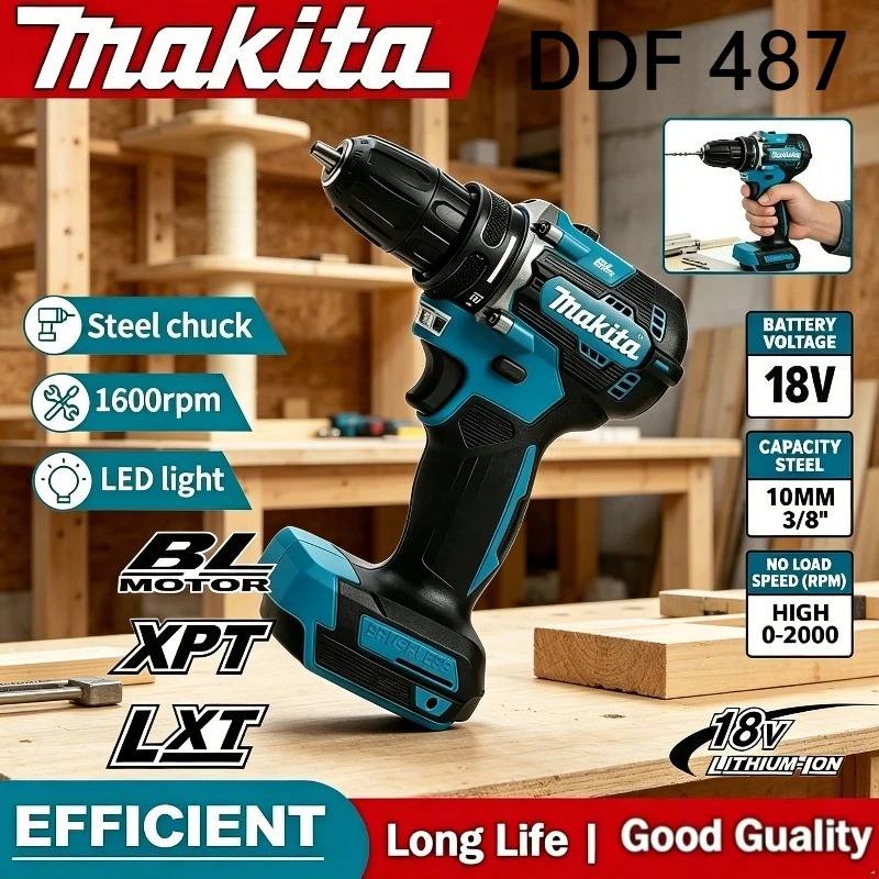 Makita DDF487 18V Brushless Co - đánh giá và giá Makita Drill Ddf484