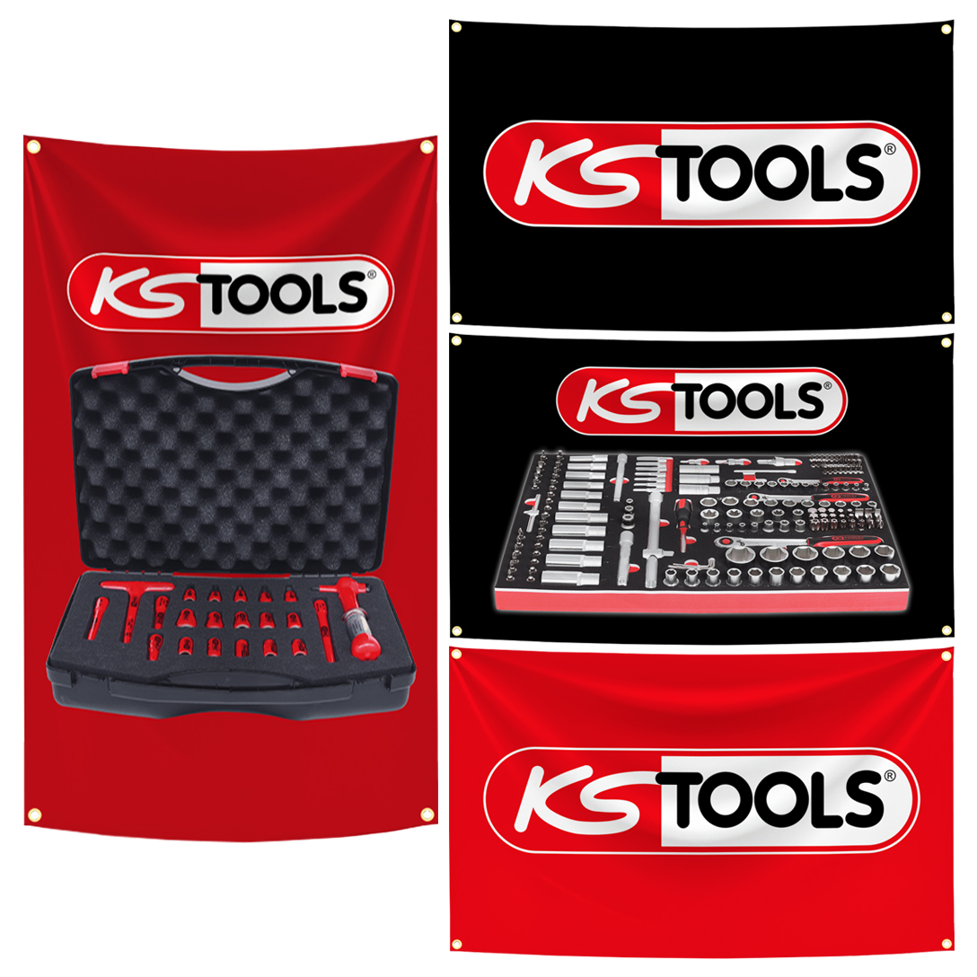 KS TOOLS Brand Flag Tapestry 3 - đánh giá và giá Ks Tools Workshop