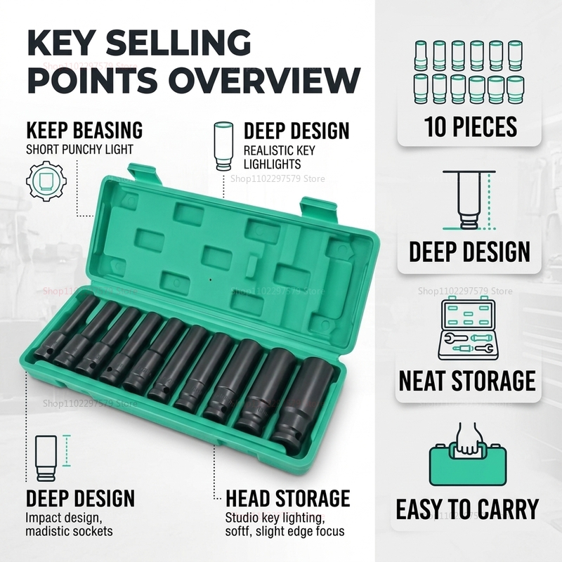 10pcs Socket Wrench Set 8-24mm - đánh giá và giá Tools For Motorcycle Workshop