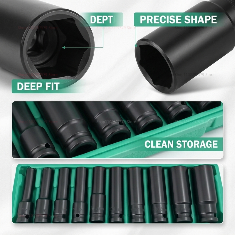 10pcs Socket Wrench Set 8-24mm - đánh giá và giá Tools For Motorcycle Workshop