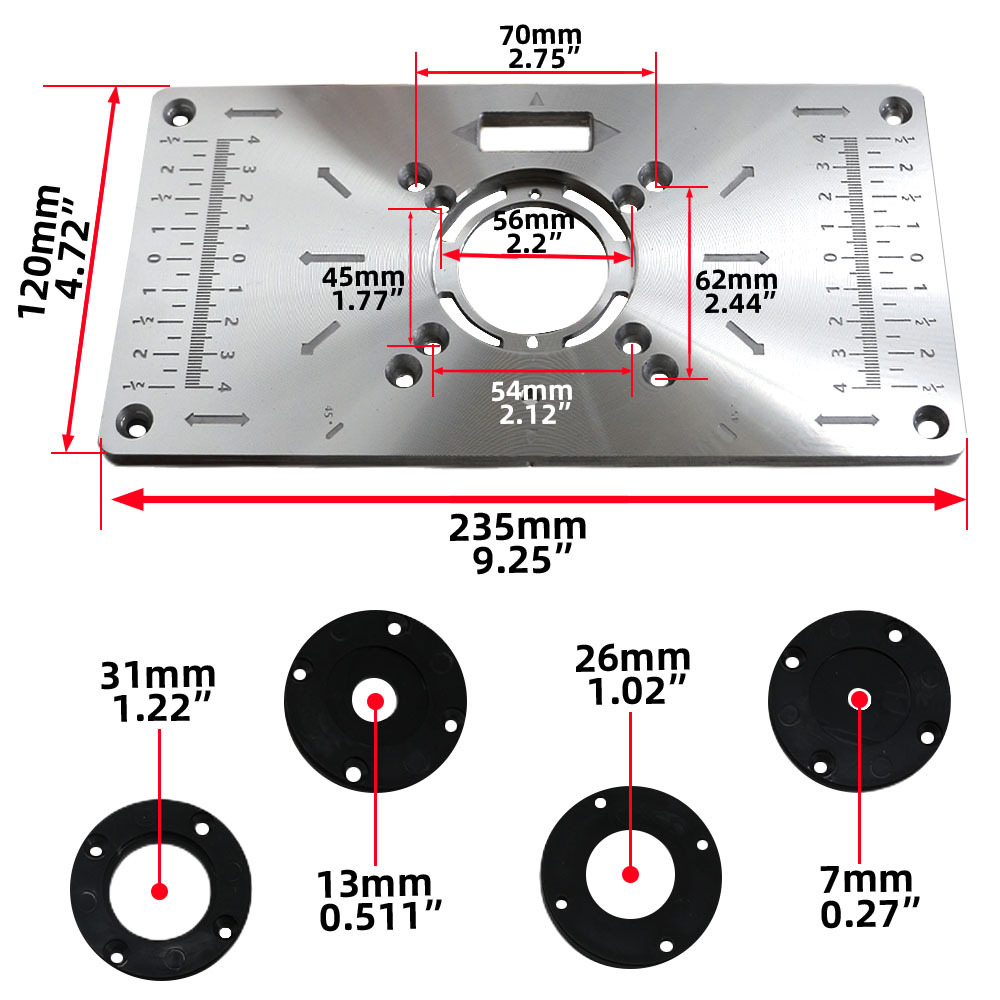 Aluminum Alloy Router Table In - đánh giá và giá Router Table Insert